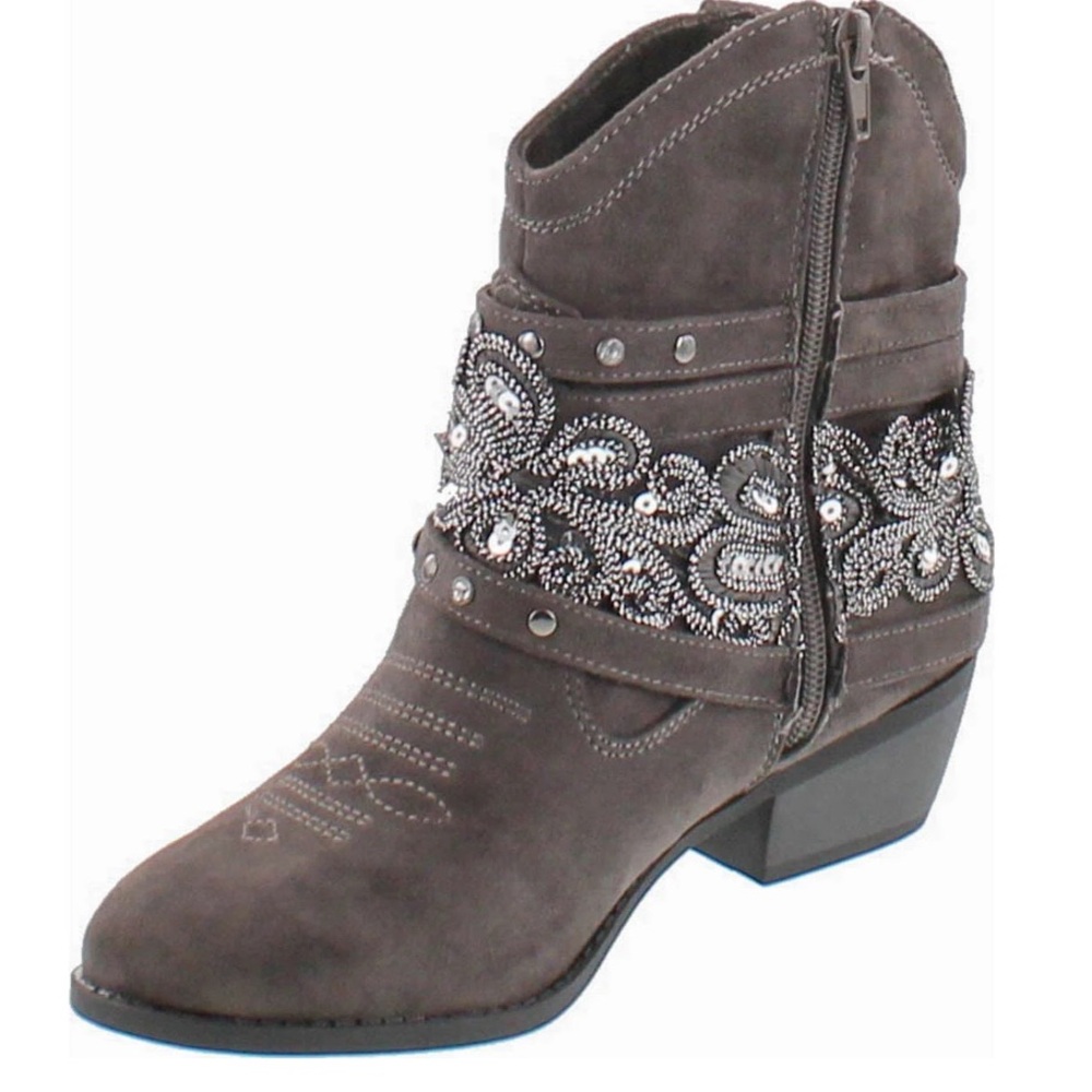 Not Rated Womens Midas Faux Suede Western Ankle Boots - Sz 8 - Picture 4 of 13